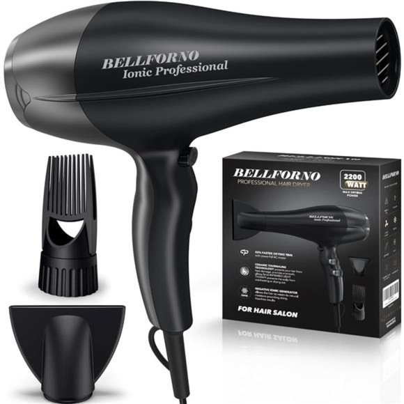 Fast-Dry 2200W Negative Ionic Ceramic Hair Dryer Tourmaline Technology